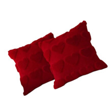 Set van 2 Valentijnsdag Liefde Hart Sierkussenhoezen Set-Rood