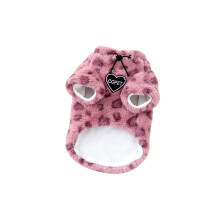 Comfortable Plush Cats Clothes with Leopards Print for-S.