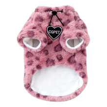 Gemakkelijk te dragen fleece kattenkleding luipaardpatroon-XL