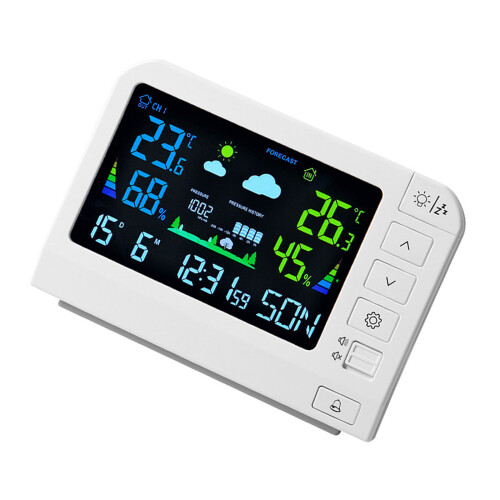 Weather Stations Wireless Indoor Outdoor-White