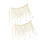 2Pc Elegant Crystals Drop Tassels Chain Decors-Golden White 1
