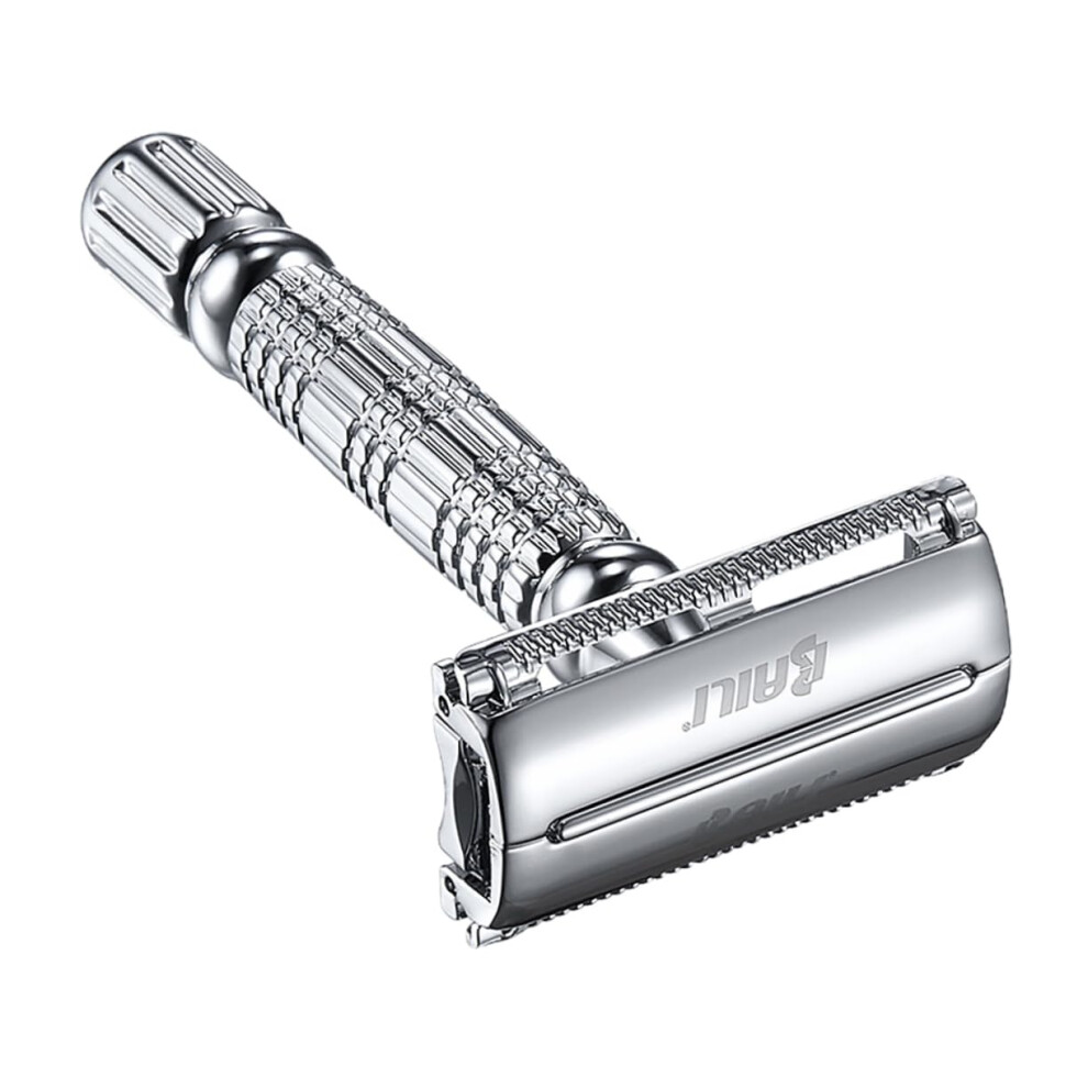 Silver Manual Razor Doubleedged Razor Blades Beard Conditioner Kit Travel Razor On Shave Razor Men's Razor Manual Beard Razor