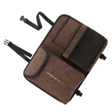 PU-Leder Auto-Rücksitztasche mit Haken, Taschentuchfach, Braun