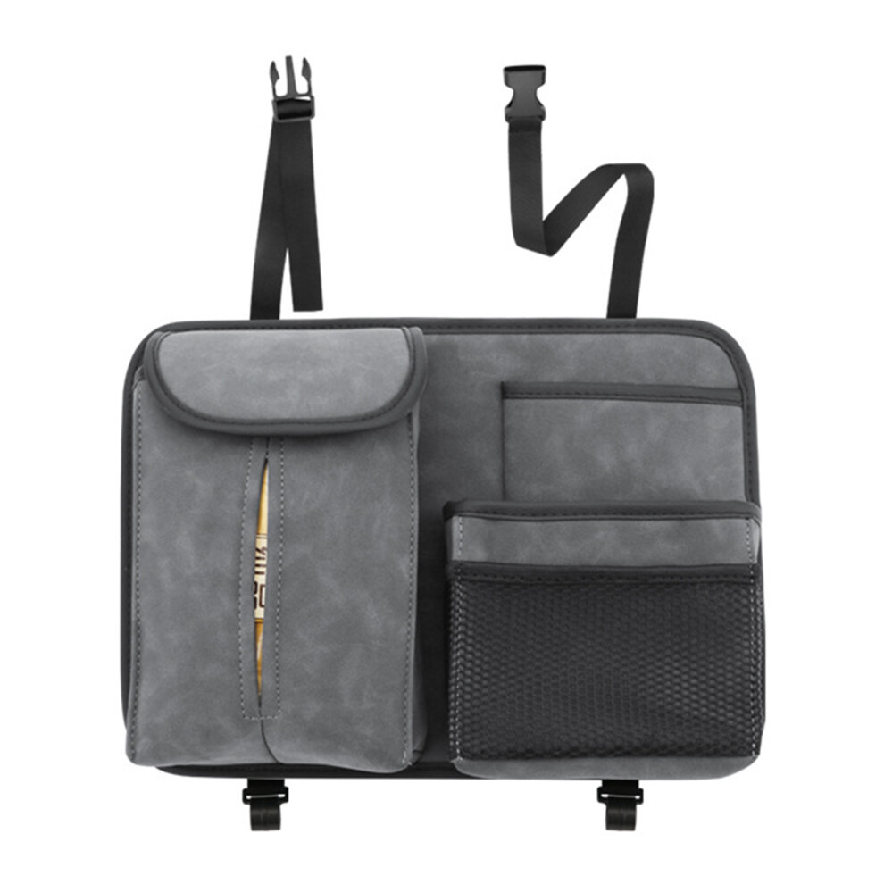 Car Handbag Holder Between Front Seats, High-Quality Suede Leather Car Purse Organizer Automotive Consoles & Organizers With Large Capacity Multi 9358999034065