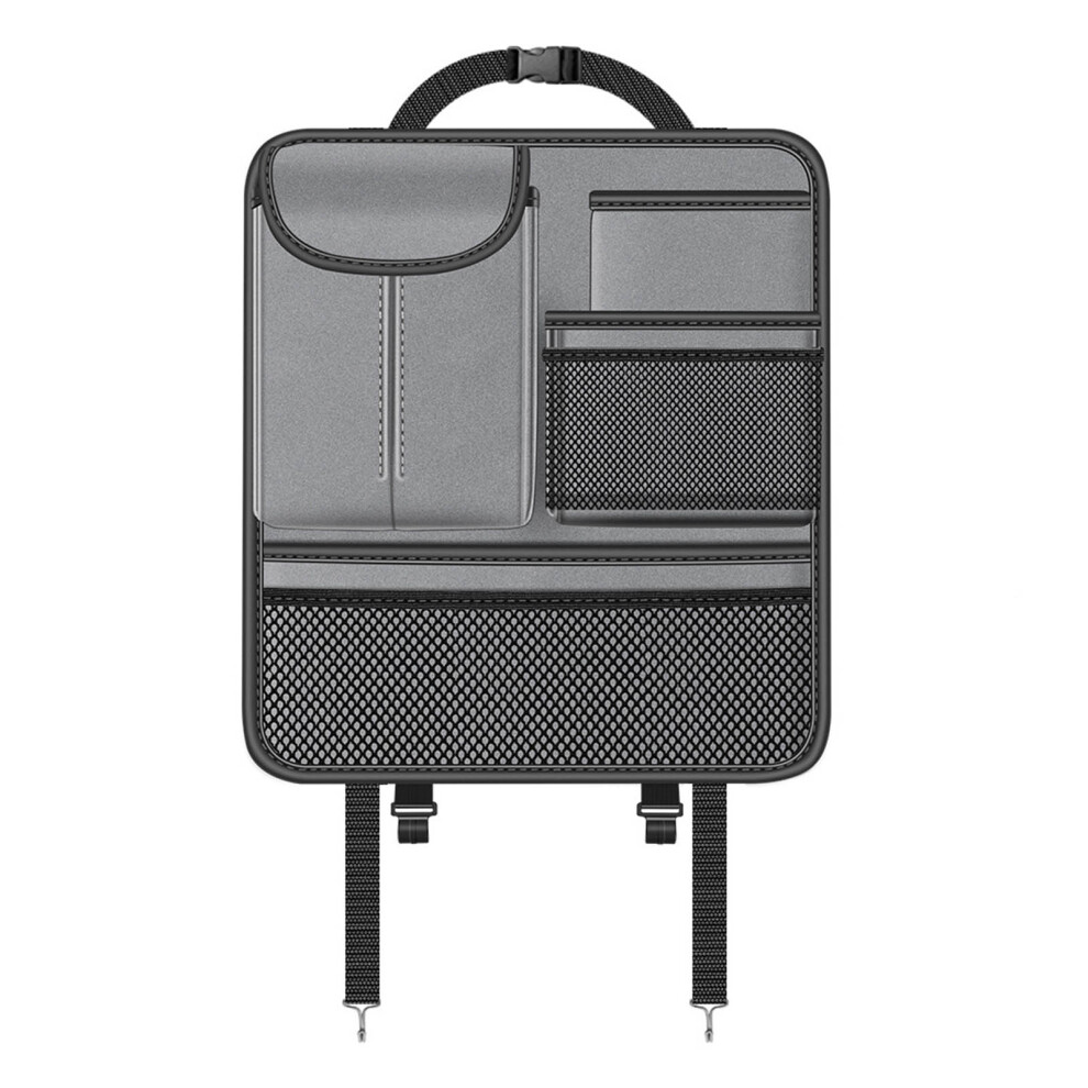 Universal Car Travel Accessories Durable Hanging Seat Back Car Seat Back Organizer Leather Car Backseat Organizer Multi Pockets Storage Bag Bottom 9190834230139