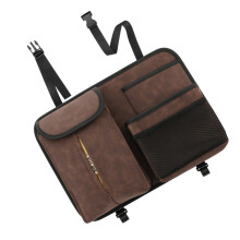 Autositztaschen-Organizer aus PU-Leder, Tissue, Braun