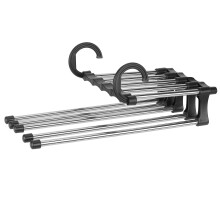Barra de armario retráctil, perchas para pantalones que ahorran espacio, percha de secado para viajes, organizador de ropa multifuncional, perchero