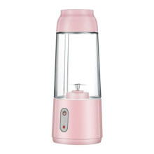 6 messen (niet van toepassing), lichtgewicht persoonlijke blender voor smoothies, draagbare roestvrijstalen blender met oplaadbare USB-batterij,