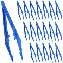 Disposable Plastic Tweezers 250Pk, Serrated Ends, Narrow Tips, Finger Ridges For Secure Handling, Crafts, Labs, Medical