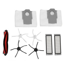Kit de substituição de filtros HEPA para aspirador robô, saco de pó premium em ABS com escova flutuante multidirecional e design