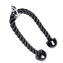 Tricep Pull Down Rope For Cable Machine, 70cm Black NonSlip Grip, Bicep Tricep Rope Attachment For Gym Home