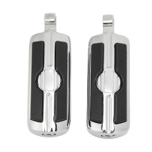 Alluminio per appassionati di moto, pedane in alluminio compatibili con HD Sportster 883 1340XL1200, inserto in gomma regolabile con finitura cromata