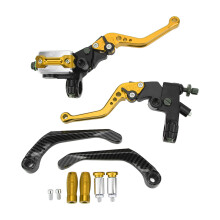 Verstellbare Motorrad-Brems- und Kupplungshebel aus CNC-gefrästem Aluminium, hochhart eloxiert, korrosionsbeständig, abriebfest, mit Drehgelenk.