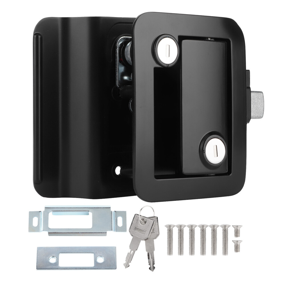 Camper Entry Door Lock Rust Corrosion Resistant Metal Construction Long Term Lasting Performance Dur Zinc Alloy Build With Included Hardware And 9190834456157