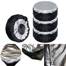 Durable Tire Cover Waterproof 210D Oxford Cloth Easy To Cover Car SUV Spare Tire Protector With Handle Anti Odor UV Resistant Storage Bag