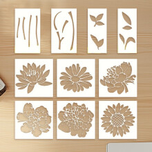 Large Flower Stencils Reusable Stencils for Painting, Stencils, Flowers, Wood, Garden, Outdoor, Art Projects, Sunflower Colors