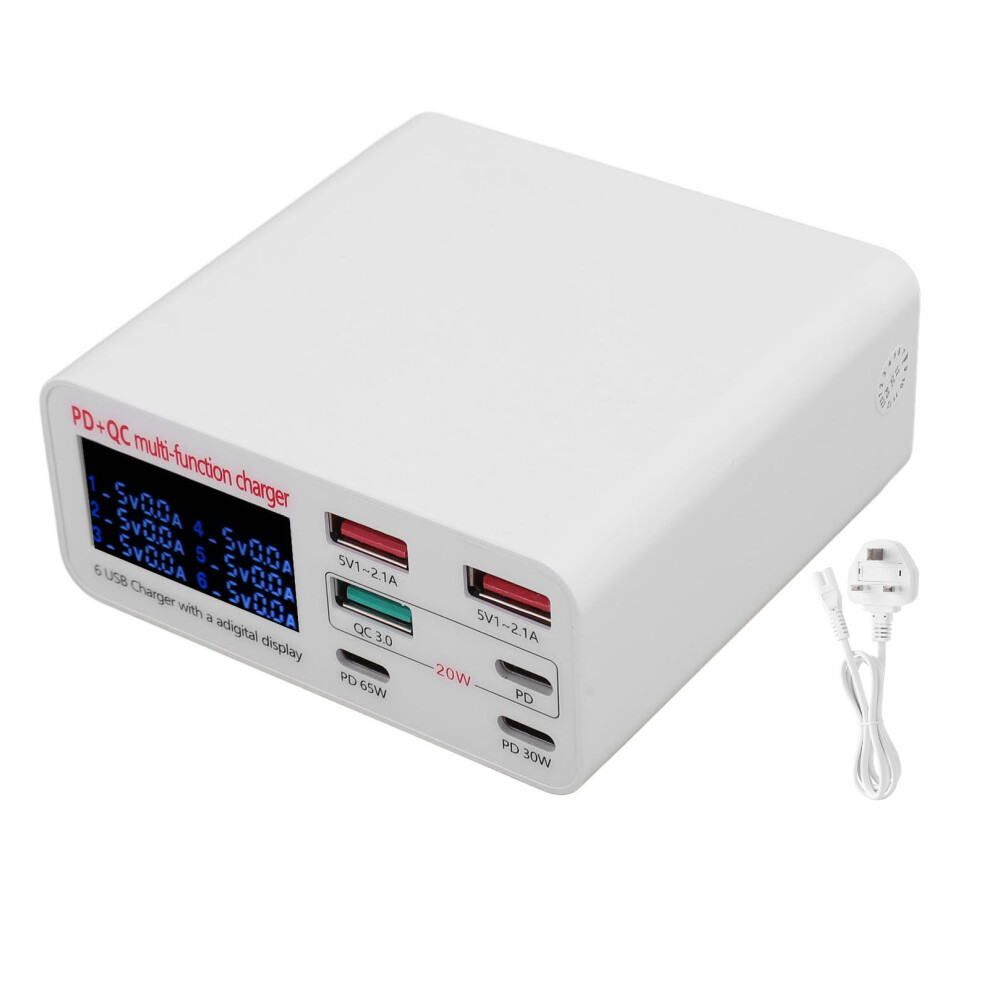 Quick Charge Technology Multiport Usb Charger Fast Charging Power Delivery Universal Compatibility Led Display 9012494503340