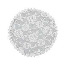White Rose Lace Chapel Cap Veil, Women's Head Covering For Church, Hair Veil For Prayer Latin Mass, One Size