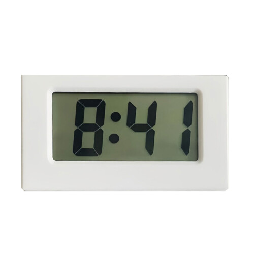 Car Dashboard Digital Clock Vehicle Electronic Clock with-White