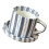 Smooth Finishes 5Inch Striped Ceramic Coffee Cup and-Blue 1