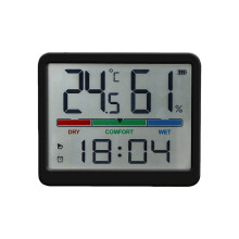 Alarm Clock with Humidities Date Digital Clock Large-1816 black