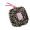 Leopard Print Plush Small Organizer Sanitary Pad Holder-Black 1