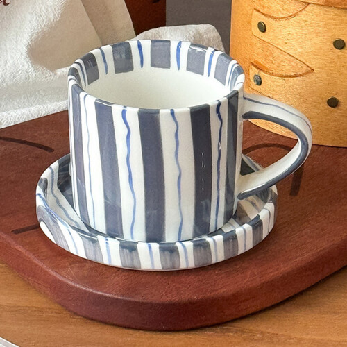 Glatte Oberfläche, 12,7 cm, gestreiftes-Blau 2