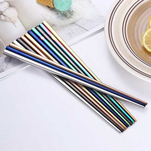 5 Pairs Practical Stainless Steel Chopsticks Set-Black 1