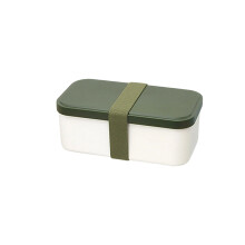 Leak Proof Compartment Meal Box with Food-Green single layer