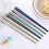 5 Pairs Practical Stainless Steel Chopsticks Set-Black 7