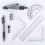 8Piece Math Geometry Set for Students and Engineers for Drawing  Drawing Compass, Essentials Math Study Tool Kit Tool Set for Students Light Grey 4
