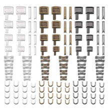 Zipper Kit, Replacement Slider Pins, Bottom Zipper Stops, for Sewing Clothes, Jeans, 35810, 120Piece Set