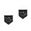 2 Pin Display Pennant Emaille Lapel Pin Badge Zwart/M 2