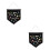 2 Pin Display Pennant Emaille Lapel Pin Badge Zwart/M 4