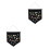 2 Pin Display Pennant Emaille Lapel Pin Badge Zwart/M 8