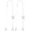 3Paare Silberne Verstellbare - Metall 2