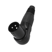 Verstelbare haakse 3-pins connectoradapter-mannelijk hoofd