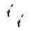 2Pcs Retractable Kids Growth Meter Black ABS PVC Portable Height Ruler 6