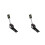 2Pcs Retractable Kids Growth Meter Black ABS PVC Portable Height Ruler 10
