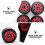 1Jgo Resistente PU Dobles Para Outdoor Negras 9