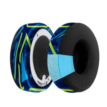 Breathable Ice Replacement Ear Pad for-Blue and green print