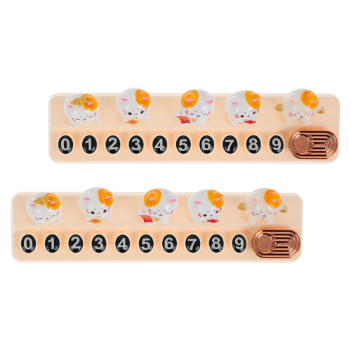 4 Pcs Cat Auto Temporary Parking Number Plate