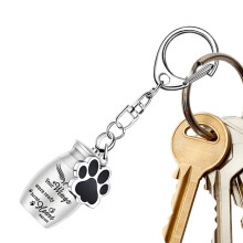 Dog Urns for Ashes Pet Cremation Urn with Paw Charm Keyring