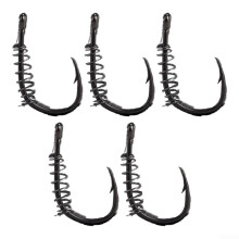 Stainless Steel Carp Fishing Hooks 25 Pieces With Spring Ring And Barbed Swivel Size 6 For Bass Trout Walleye Pike