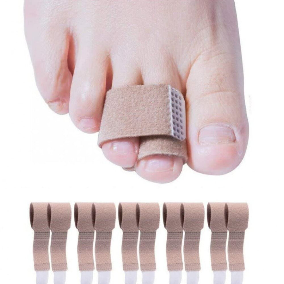 10pcs Toe Finger Straightener Hammer Toe Hallux Valgus Corrector Bandage Toe Separator Splint Wraps Foot Care Supplies