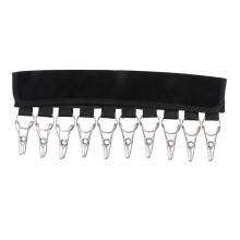 Polyester Fabric Hat Holder With Stainless Steel Clips, Compact Closet Organizer For Baseball Caps And Accessories, Durable Hook And Loop Fastening Fo