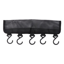 Polyester Fabric Hat Holder With Stainless Steel Clips, Compact Closet Organizer For Baseball Caps And Accessories, Durable Hook And Loop Fastening Fo