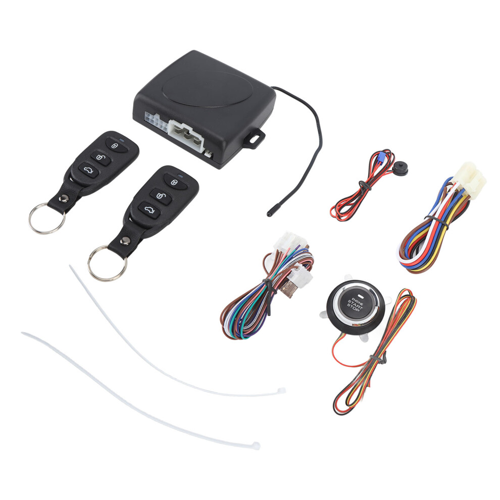 Dc12v Keyless Car Alarm Remote Start System With App Control And Push Button 4671376436296