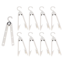 Cleverer Wäscheständer mit rutschfesten Clips, drehbaren Kleiderbügeln für Zuhause und unterwegs, 360 drehbarem Haken und faltbarem Design für