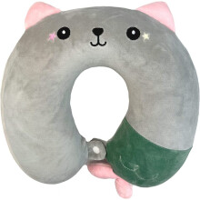 Chin Support Travel Pillow, Memory Foam Core with Ergonomic Design, Soft Neck Protection for Safe Sleep, Machine Washable Cover for Easy Maintenance